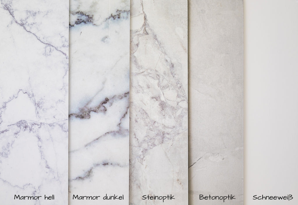 Arbeitsplatte Marmor dunkel | Küchenattrappe Zubehör für Home Staging
