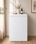 Module de cuisine ESSENTIAL en carton, 60 cm de large, avec façade blanche lisse et plateau blanc