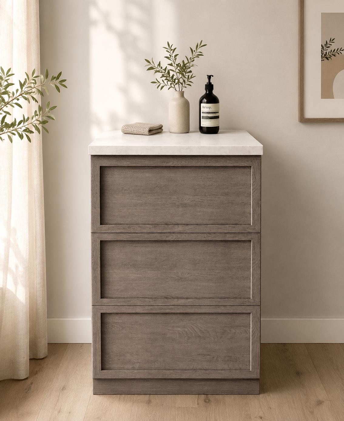 Module de cuisine factice KARLSSON – Effet bois | Home staging