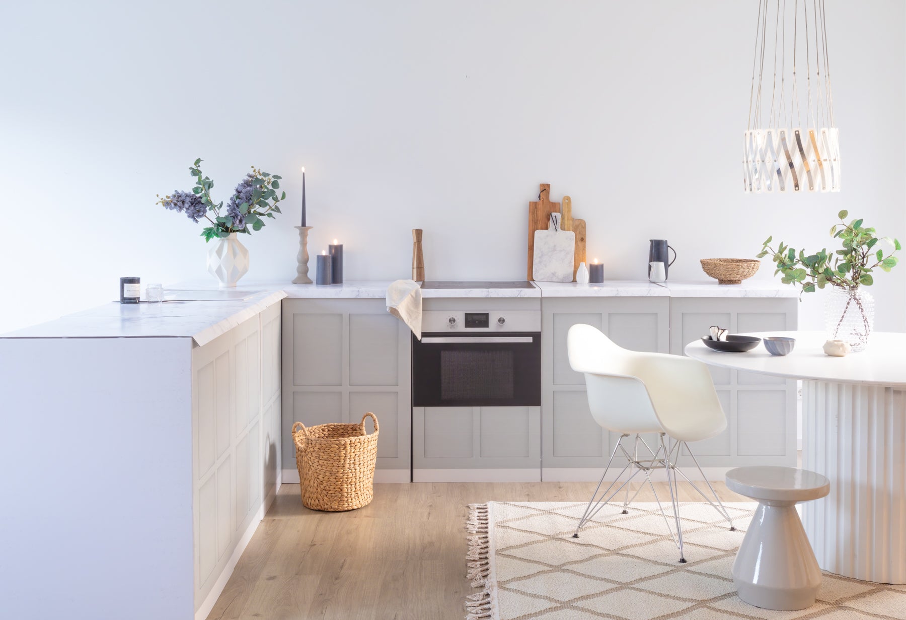 Four factice | Effet encastré pour cuisine home staging
